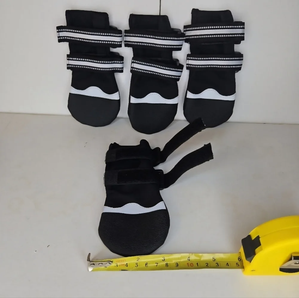 Black and White Dog Boots
